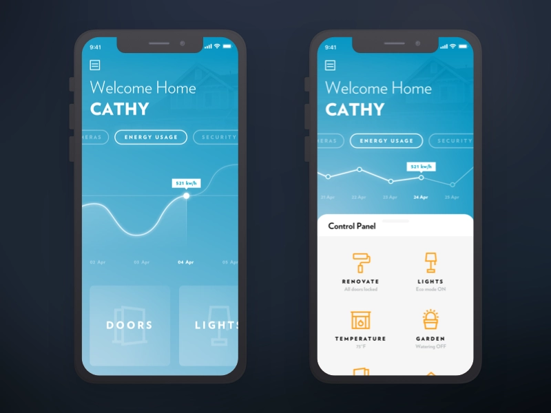 Smart home app design