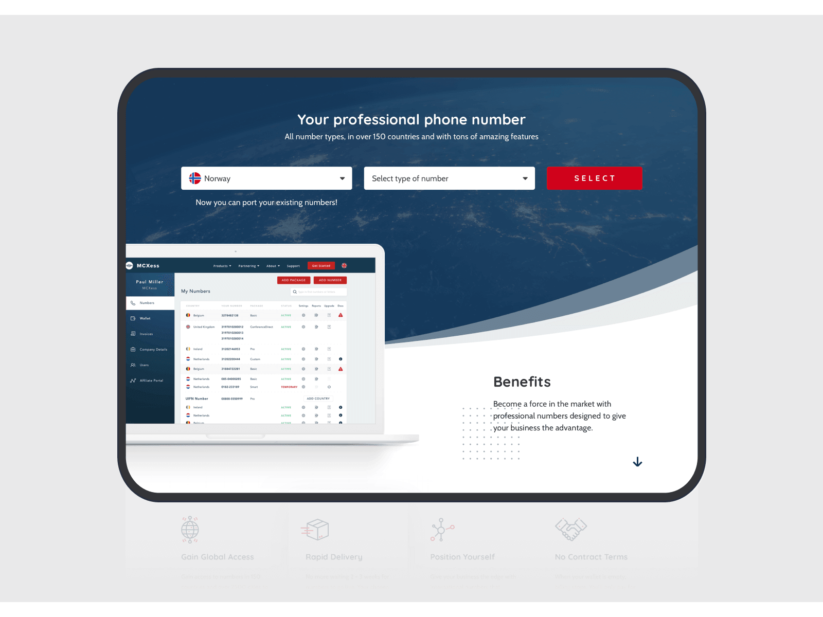 MCXess portfolio analytics screen